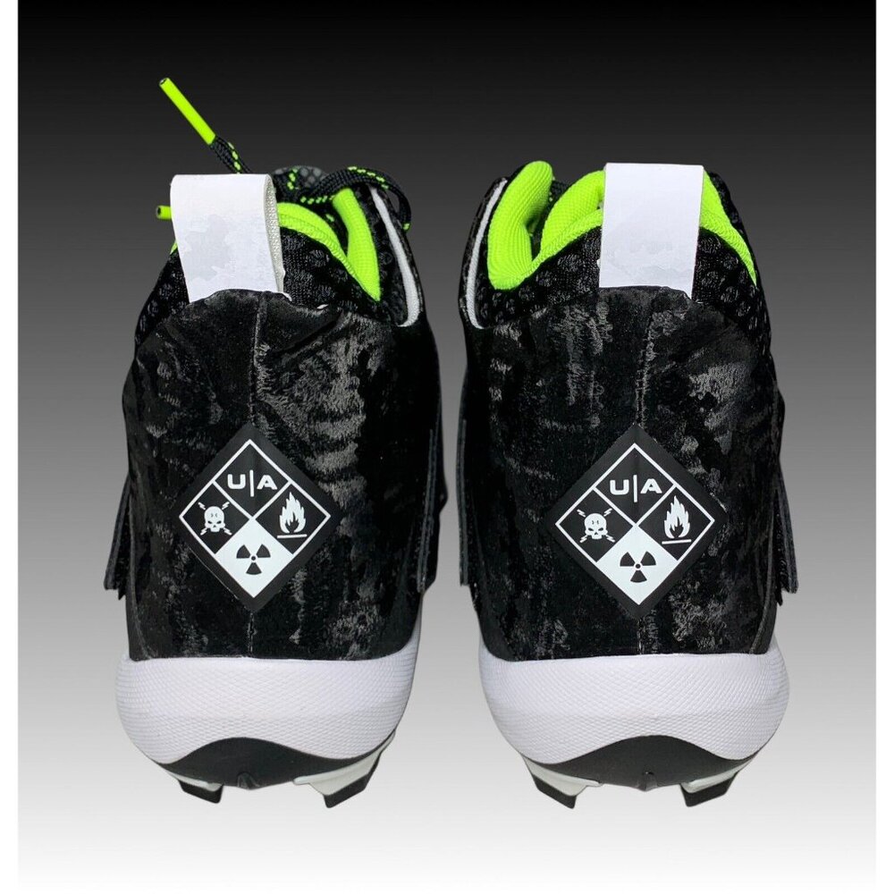 Under Armour Men's Highlight Hammer MC Football Cleat Black/White Size 12 - Picture 4 of 9